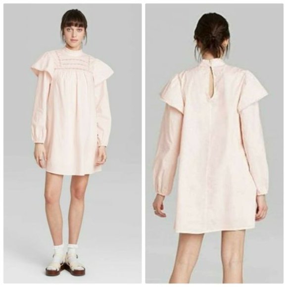 wild fable Dresses & Skirts - Kawaii Cottagecore Frill Dress in Pale Pink